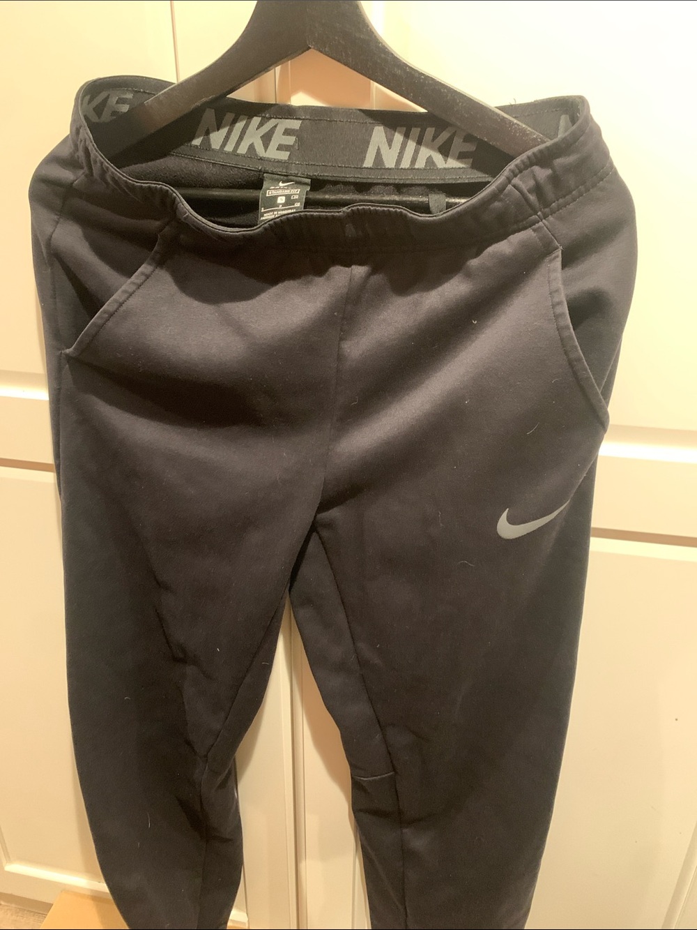 Nike Black Men's Fleece Joggers with Reflective Swoosh
